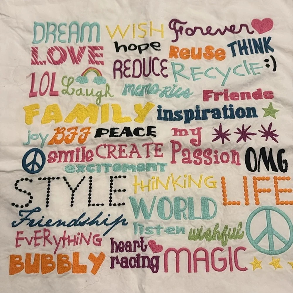pottery barn | Typography Embroided Pillow Case